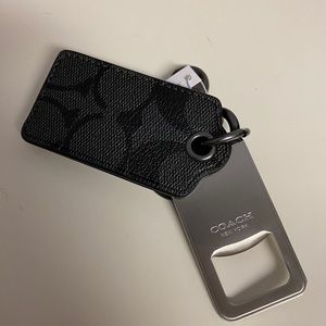 NEW Coach Opener Key Fob In Signature Canvas